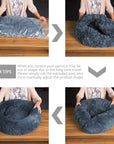 Pet Dog Bed Comfortable Donut Cuddler